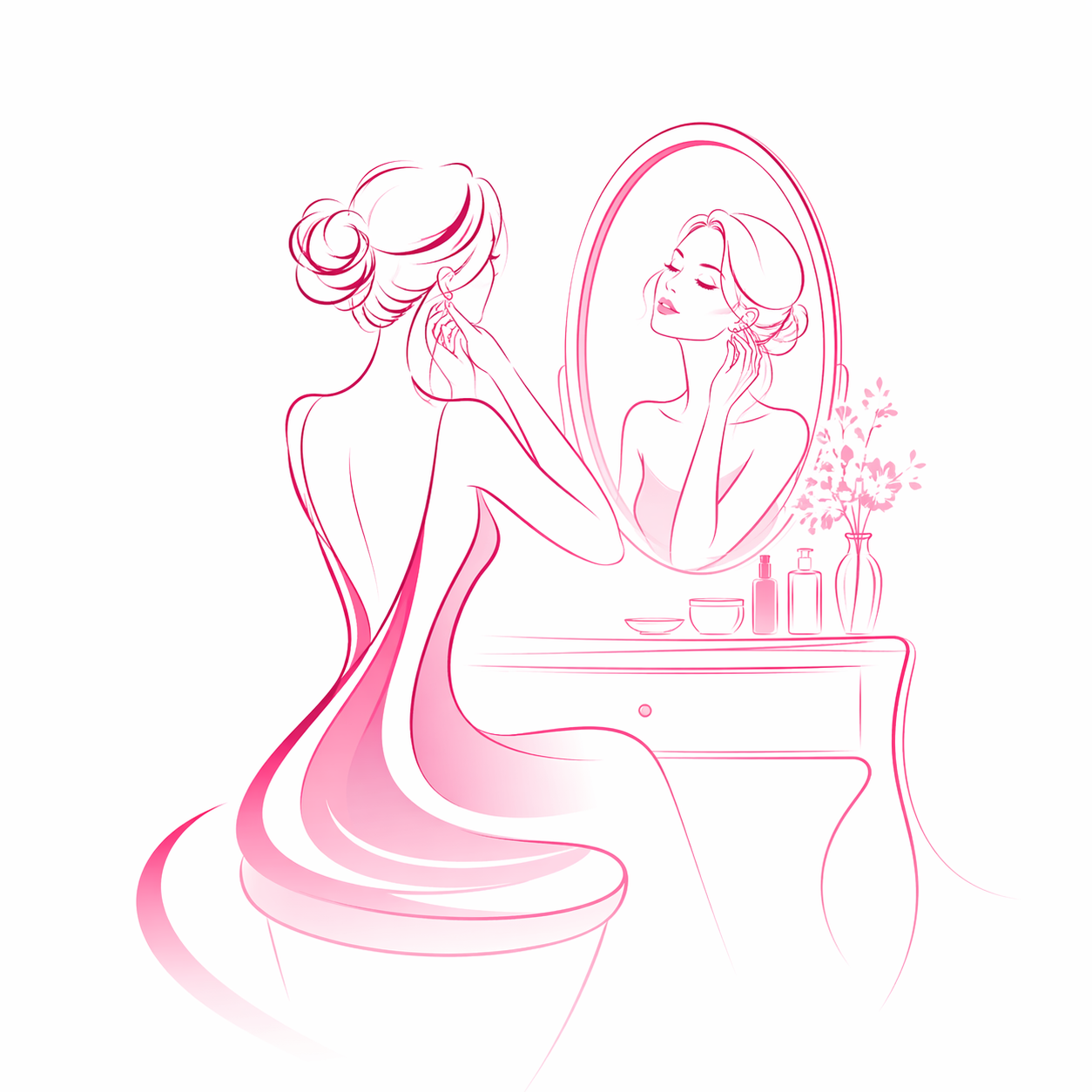 Женщина у зеркала