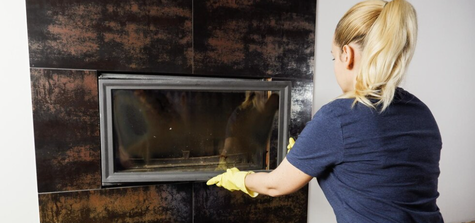 Ochistka stekla kamina 1